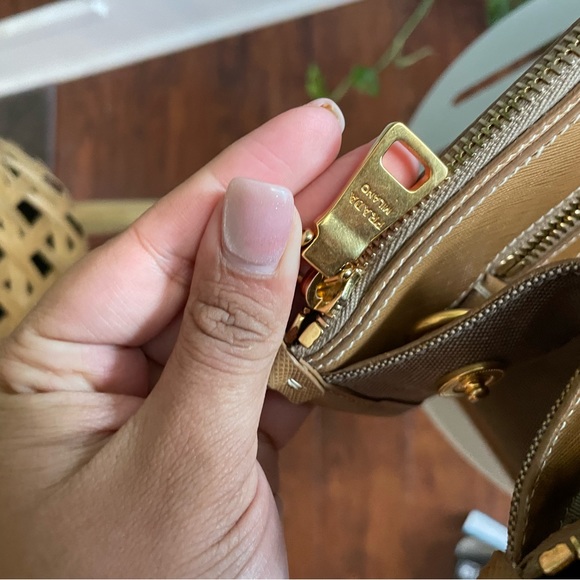 Prada Saffiano Leather and Canvas Tote - Picture 8 of 12